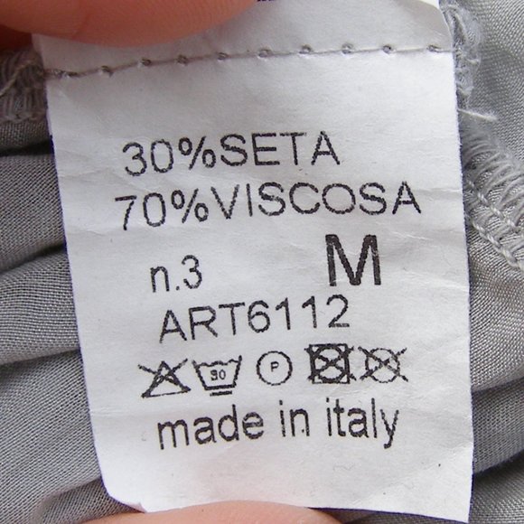 🇮🇹 NWT size M LOLA Boho top Gray blue - Picture 9 of 13